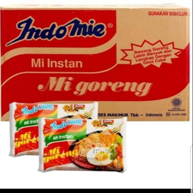 

INDOMIE GORENG INSTAN 1 DUS (ISI 40 PCS)
