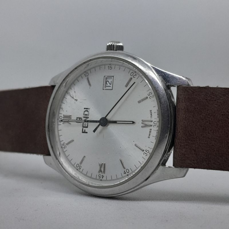 Jam tangan pria original Fendi orologi quartz swiss made