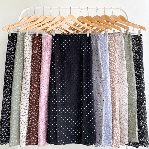ROK KOREA BELLA I   ROK MOTIF BUNGA SPAN I FLORAL SKIRT I KOREAN SKIRT MOTIF BUNGA I  ROK PANJANG WA