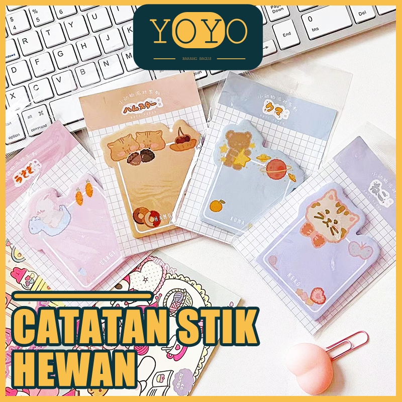 

Sticky Notes Motif HewanTempelan Kertas Catatan Memo Karakter Animasi Jepang Memo Tempel Notes