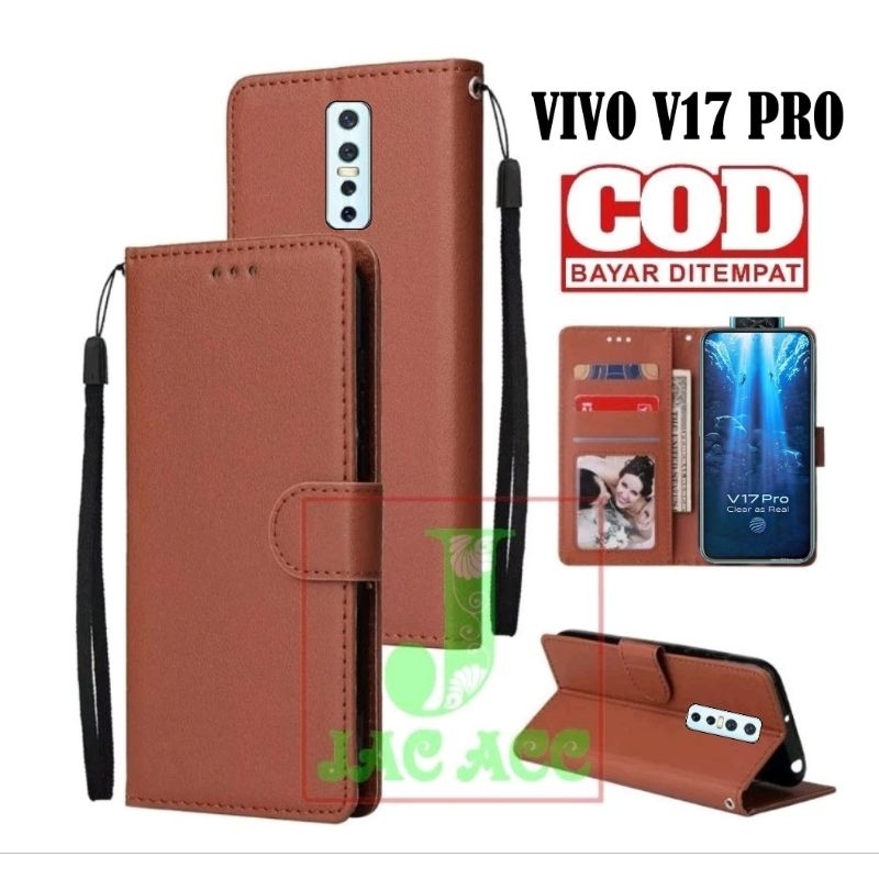 FLIP CASE HP KULIT UNTUK VIVO V17 PRO LEATHER FLIP CASE HP PREMIUM UNTUK VIVO V17 PRO