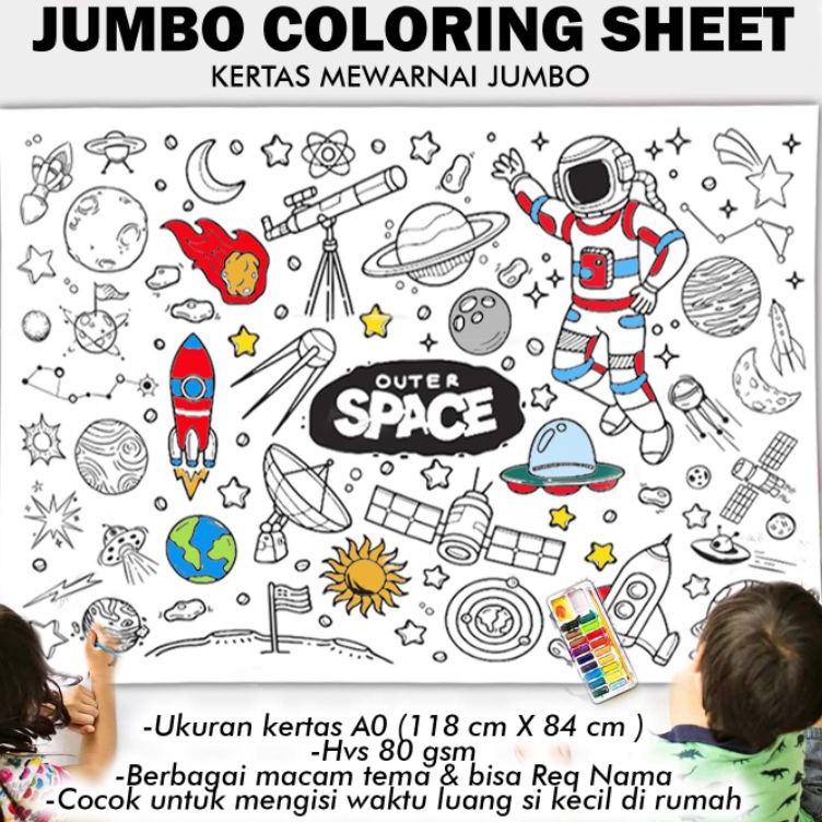 

KODE S78V JUMBO COLORING SHEET bisa custom nama KIDS GIANT POSTER 84x118cm KERTAS MEWARNAI BESAR MAINAN ANAK AOT ATTACK ON TITAN AMONG US SPACE PRINCESS CARTOON