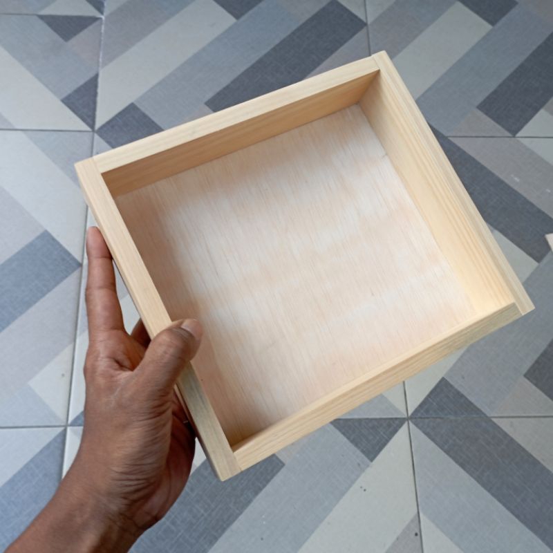 wooden tray 20x22x4,5 | kotak seserahan | kotak parsel | kotak kayu | wadah kayu | box kayu | kotak 