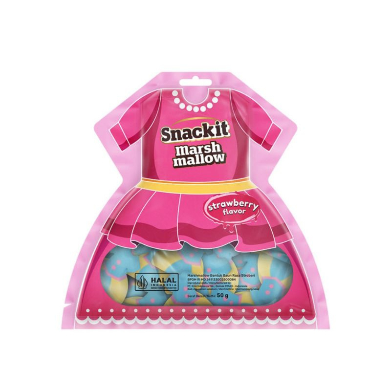 

Snackit Marshmallow Strawberry Gown / Cup Cake Chocolate / Fish Vanilla 50gram