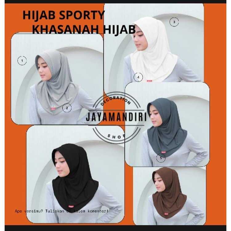 KERUDUNG SPORTY INSTAN PREMIUM MURAH Jilbab Panjang Muslim Standar SPORT