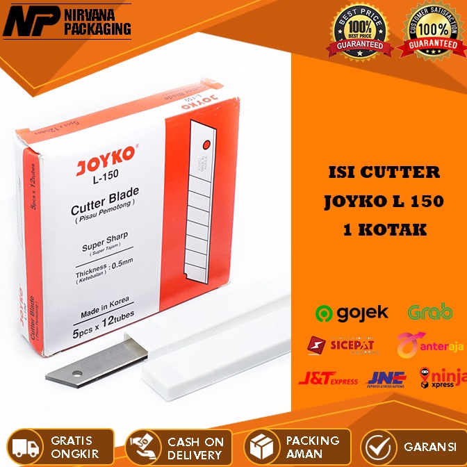 

KODE V29V ISI PISAU CUTTER CUTER BESAR JOYKO L 15 L15 L5 REFILL KATER SEKOTAK 12 TUBE