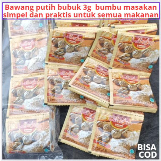 

Bawang putih bubuk 3g bumbu masakan simpel dan praktis untuk semua makanan