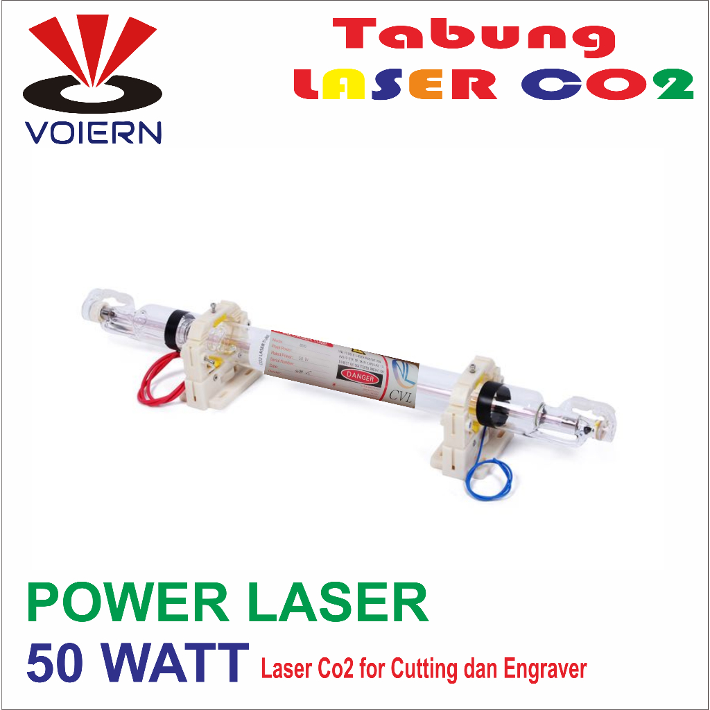 NEW Tabung Laser CO2 50 Watt Mesin CNC Cutting Akrilik Engraver Engraving
