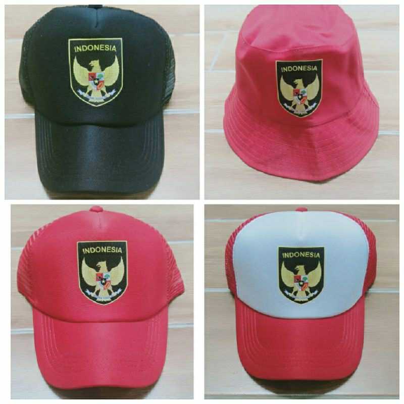 Topi kemerdekaan Republik Indonesia Topi timnas Indonesia Topi garuda Indonesia topi trucker timnas 
