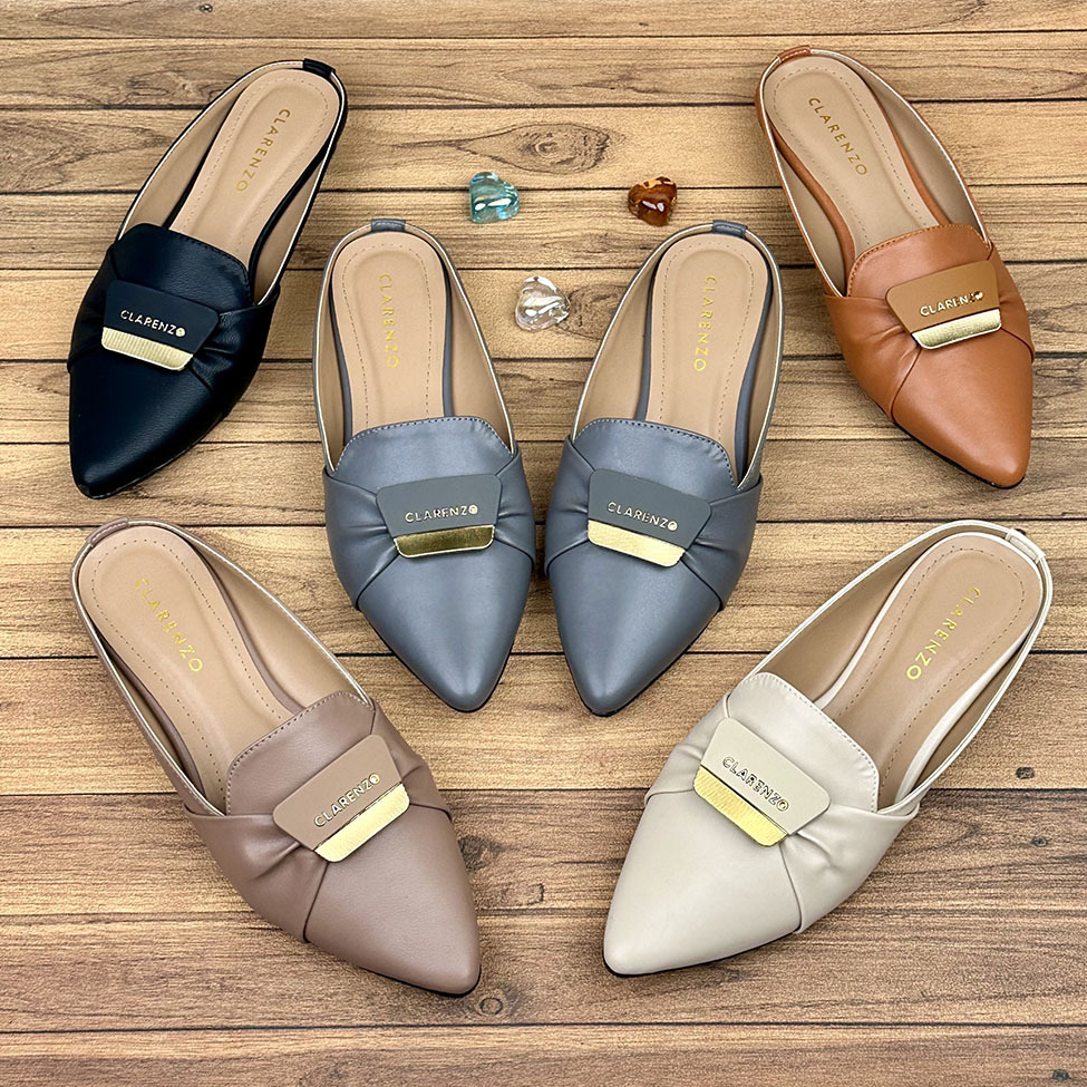 CLARENZO ~ Flatshoes Mules Wanita Slip-On DM13
