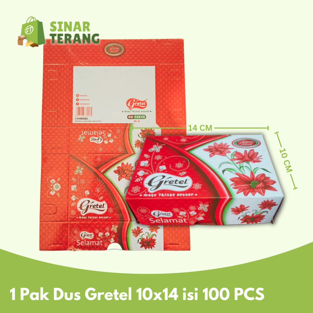

Dus Kue / Box Snack Gretel Ukuran 10 x 14 x 4 cm Martabak Mini isi 100pcs
