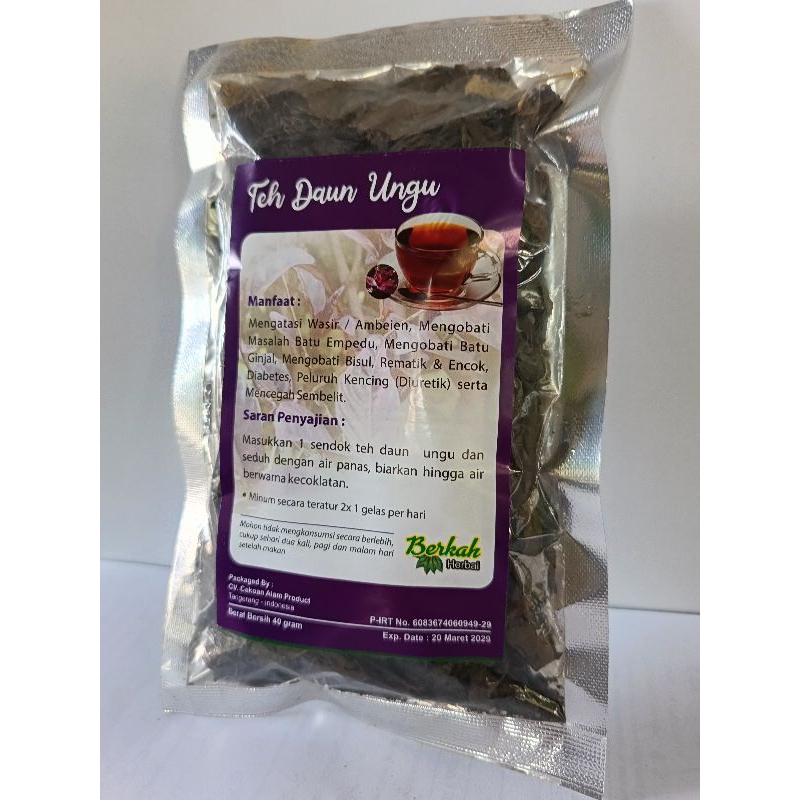 

teh daun ungu Aur/tubruk /atasi wasir