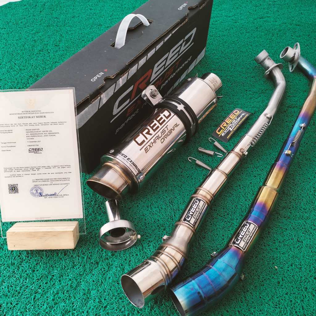 Terlaris Knalpot Racing Creed Exhaust Suara NGEBAS Adem PNP Supra 100/110/125 Vega R/ZR Jupiter Z/Z1