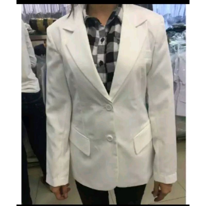 Jas Apoteker / Jas Pelantikan Apoteker / Blazer  Warna putih tulang/Gading