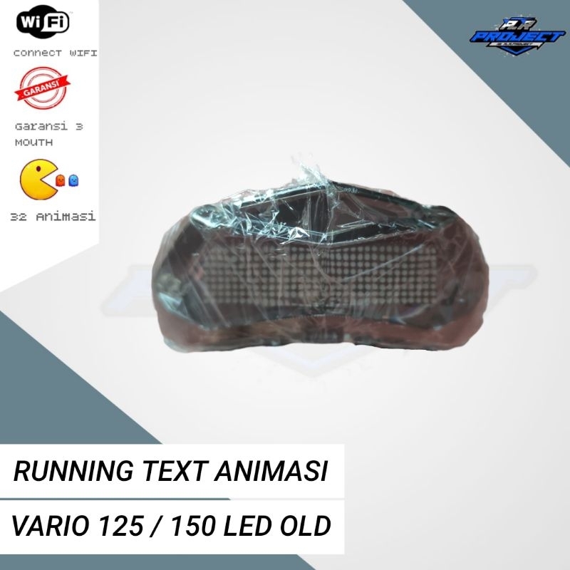 lampu stoplamp running text animasi vario 125/150 led old
