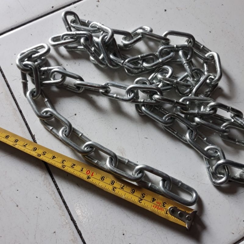 Rantai Besi 5 mm Permeter Rantai Gembok Pagar Bahan Galpanis 1 meter