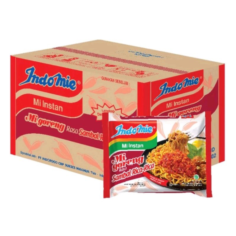 

indomie sambal rica rica 1 dus isi 40 pcs