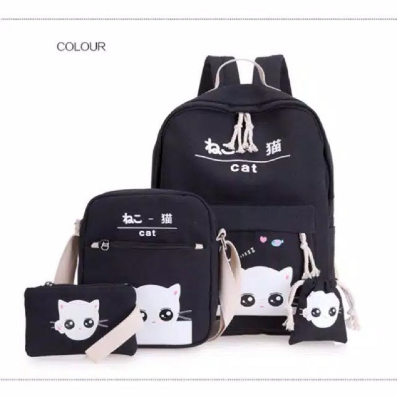 RFS Miscat Lama - Tas Ransel Beranak Isi 4pcs | Tas Ransel Sekolah Anak SD SMP SMA