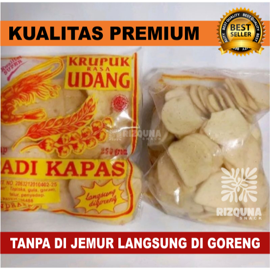 

Kerupuk Udang Padi Kapas Khas Cirebon 250gram Kualitas Super