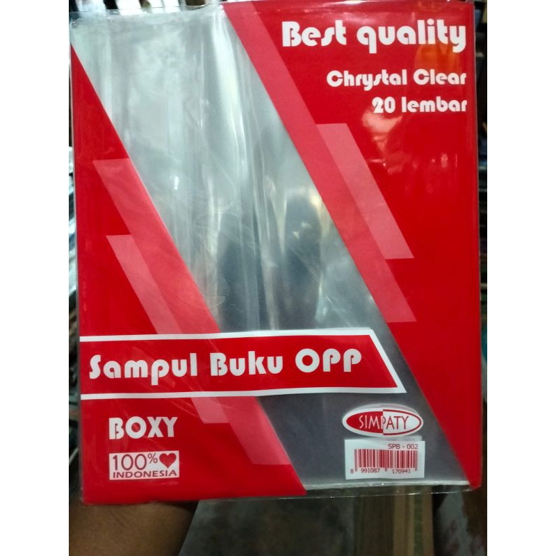 

1 pack sampul buku plastik BOXI (ISI 20)