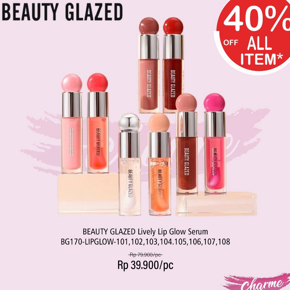 READY  ORI Beauty Glazed Lively Lip Glow Serum Pelembab Bibir BG17