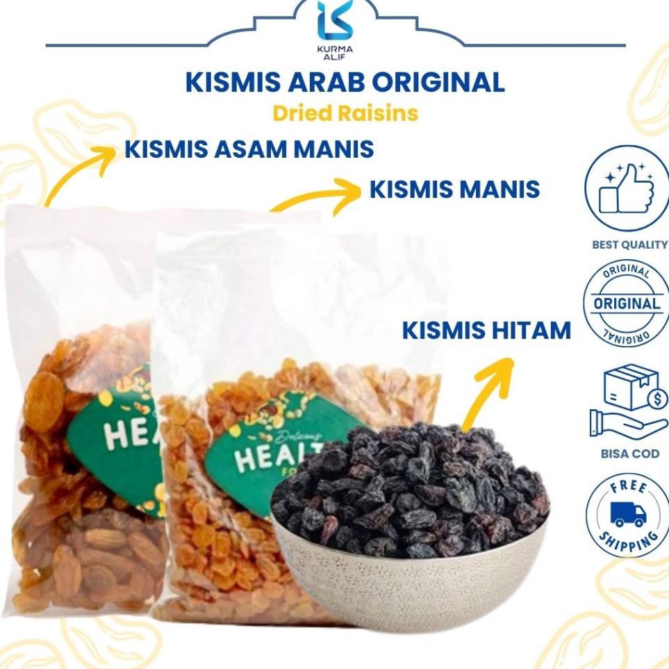 

Kismis Arab Premium 1 Kg Raisin Oleh Oleh Umroh Kismis Asam Manis Mutiara Manis Kismis Hitam