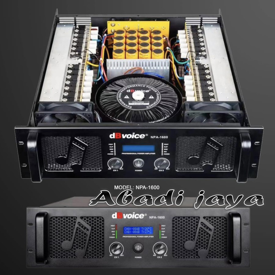 power amplifier dbvoice npa1600 / npa 1600 class gb 1600w x 2 original