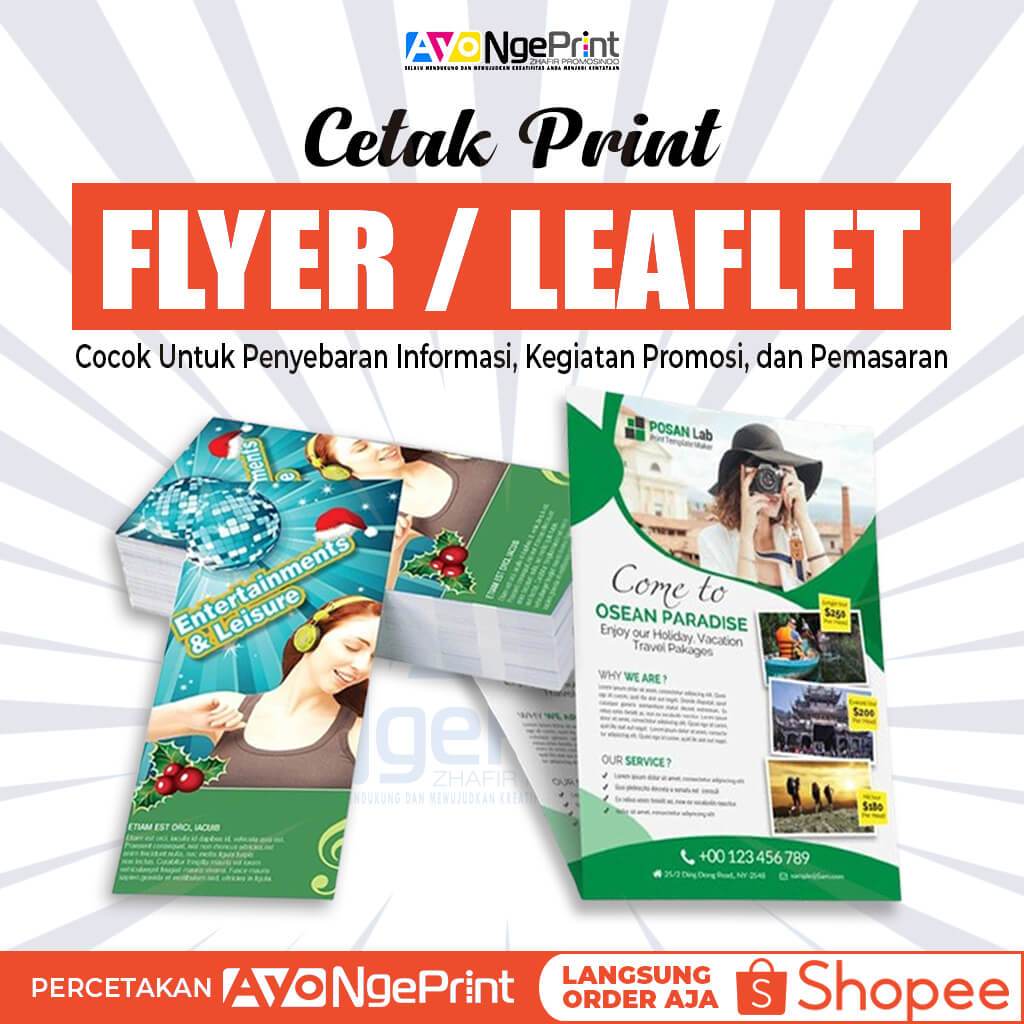 

Cetak Print Flyer Leaflet A5 A4 / Brosur Art Paper 1 Sisi / 2 Sisi