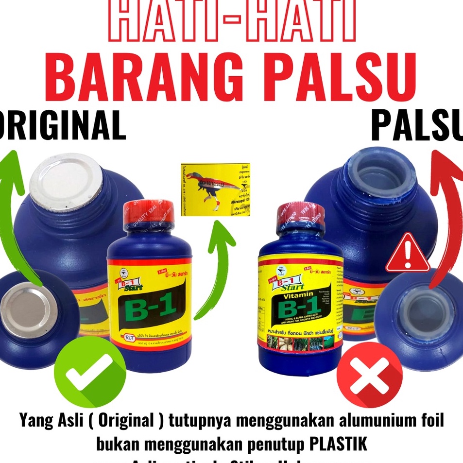 Vitamin anti strespupuk cair B1 Start ori Thailand 1ml Limited
