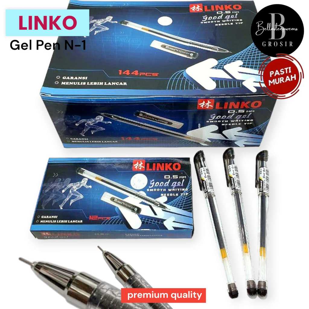 

BELLA - BULPEN Gel Ink LINKO N-1 Hitam 0.5 mm / PEN GEL LINKO N1 MURAH BERKUALITAS / GEL PEN DAILY USE