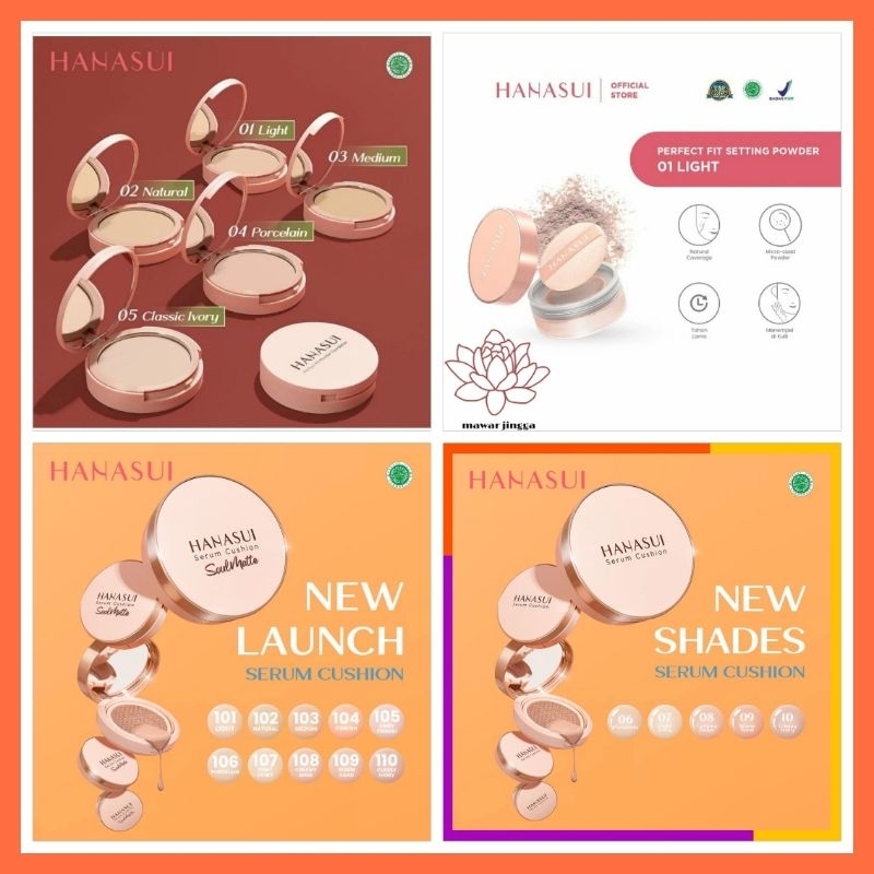 HANASUI Serum Cushion | soulmatte Foundation | powder foundation | setting powder