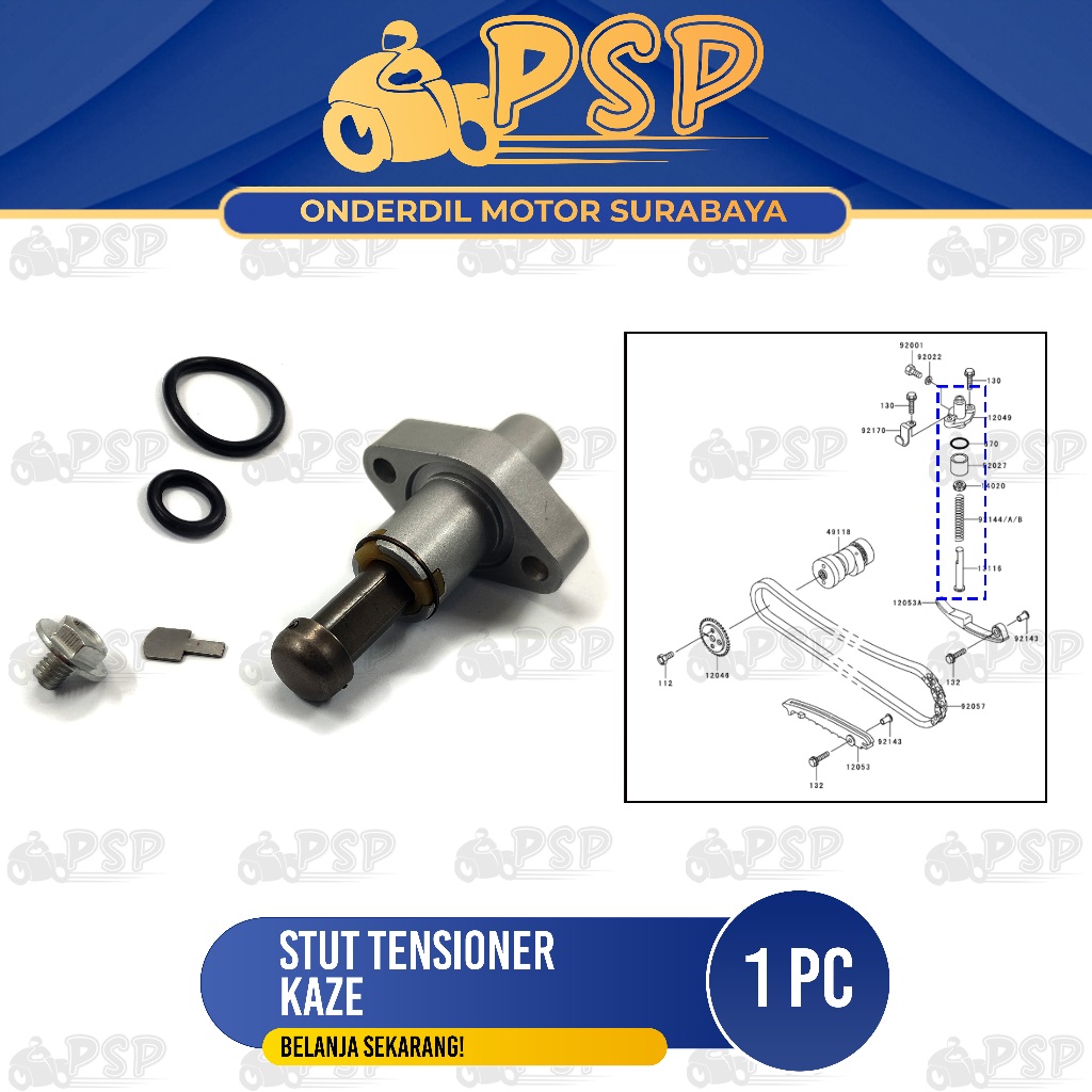 Stut Tensioner Kaze - Setelan Stud Rantai Rante Keteng Kamrat Kamprat Kawasaki Kaze R
