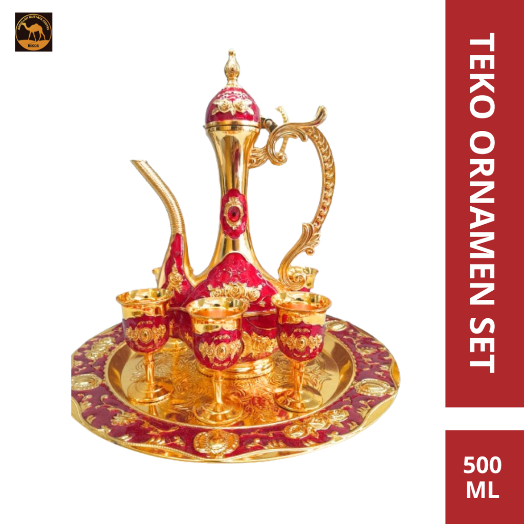 Teko Ornament Set Teko Arab Gold 1 set Bahan Logam Teko Arab Aladin Design Mewah