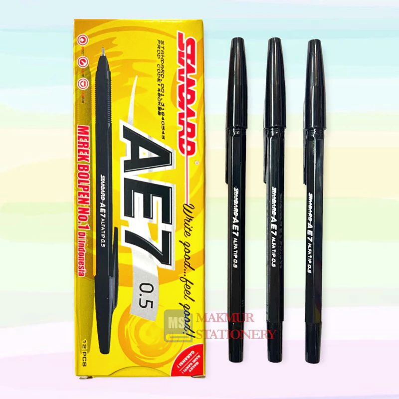 

Ballpoint Pulpen Standard AE7 0.5 Per Pack 12pcs