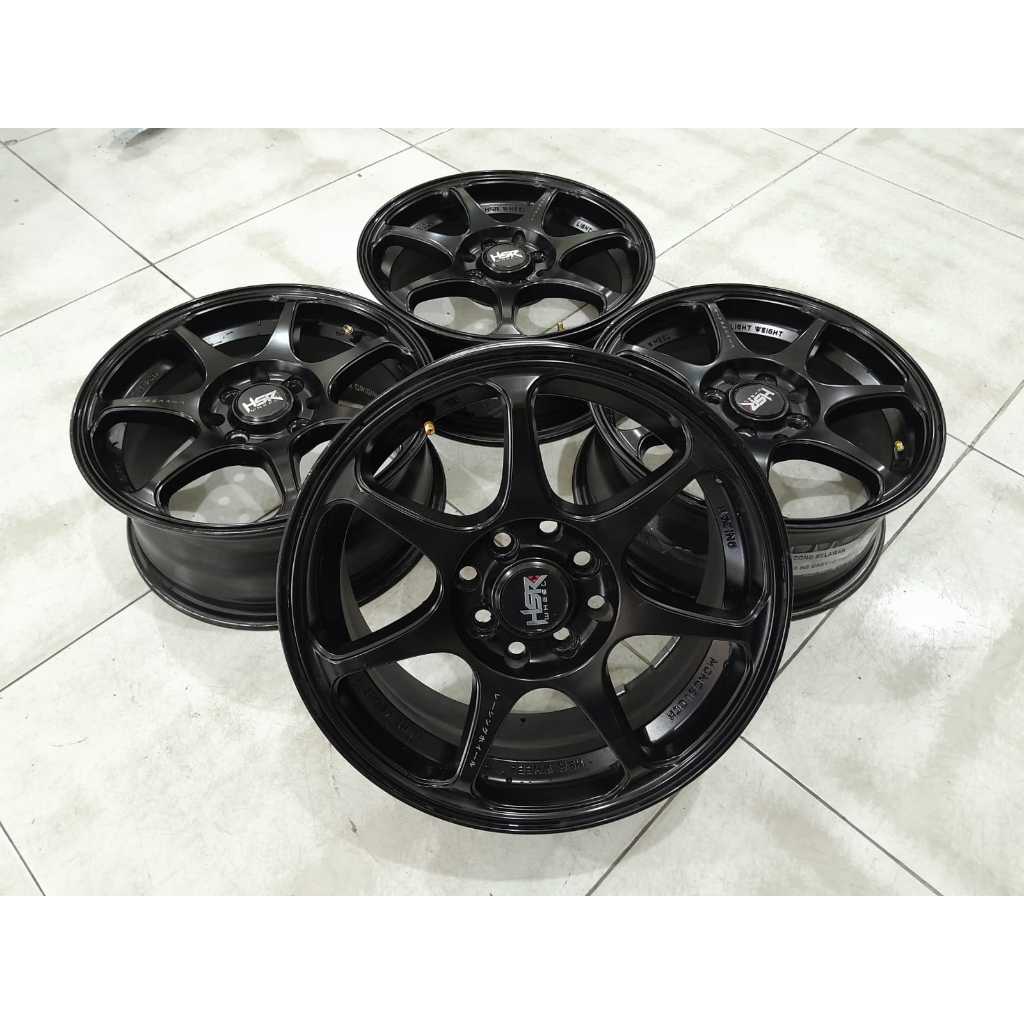 pelek mobil racing ring 15 hsr seken pcd 4x100-4x114,3
