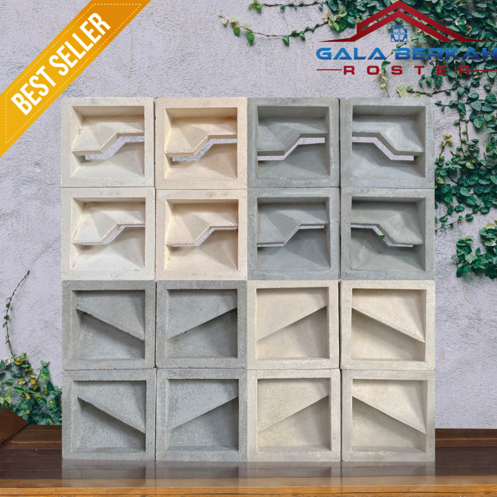 Roster Beton 2 Sisi / Roster Beton Anti Tampias / Pagar Rumah Modern /  Sekat Ruangan Minimalis