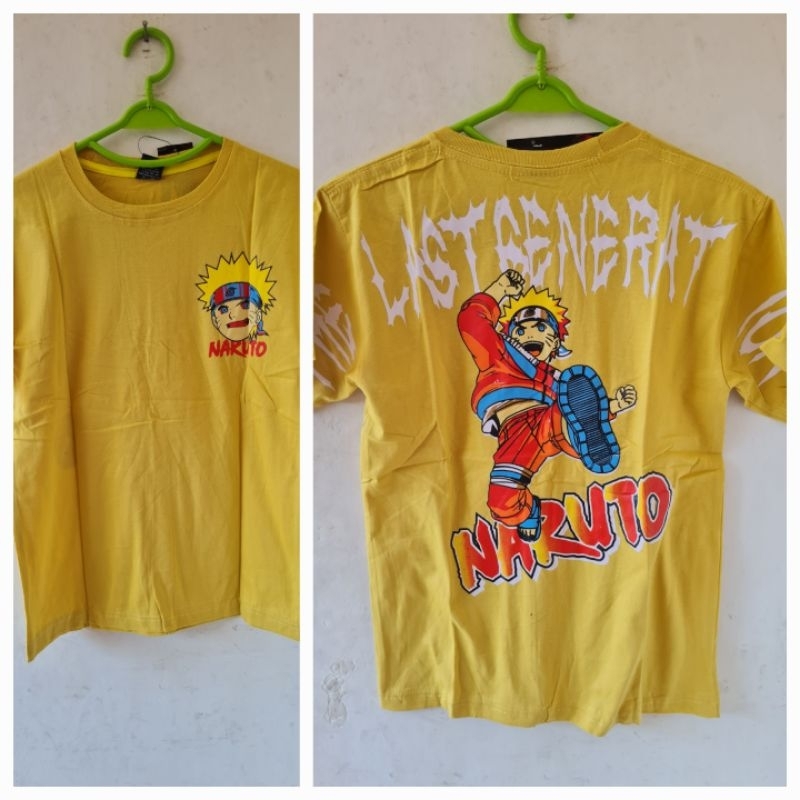 Kaos atasan anak motif naruto kuning abg tanggung