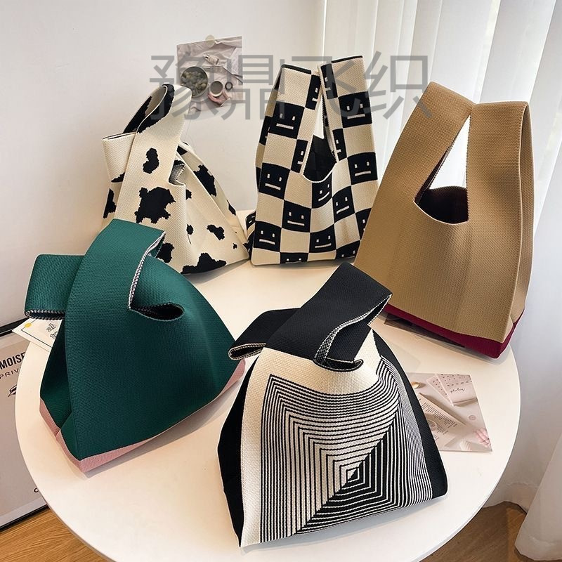 TAS KNOT BAG KOREAN STYLETOTE BAG KNITTED KOREAN BAG TAS RAJUT