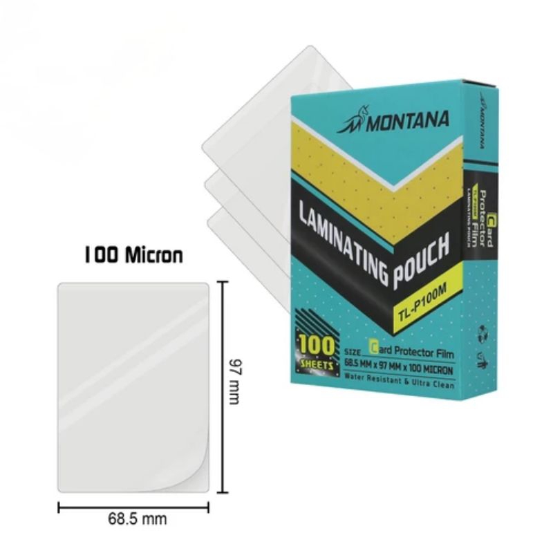 Laminating pouch Tl-P100M / card protector film/ Laminating Film Ukuran ID KTP 100micron / Laminatin