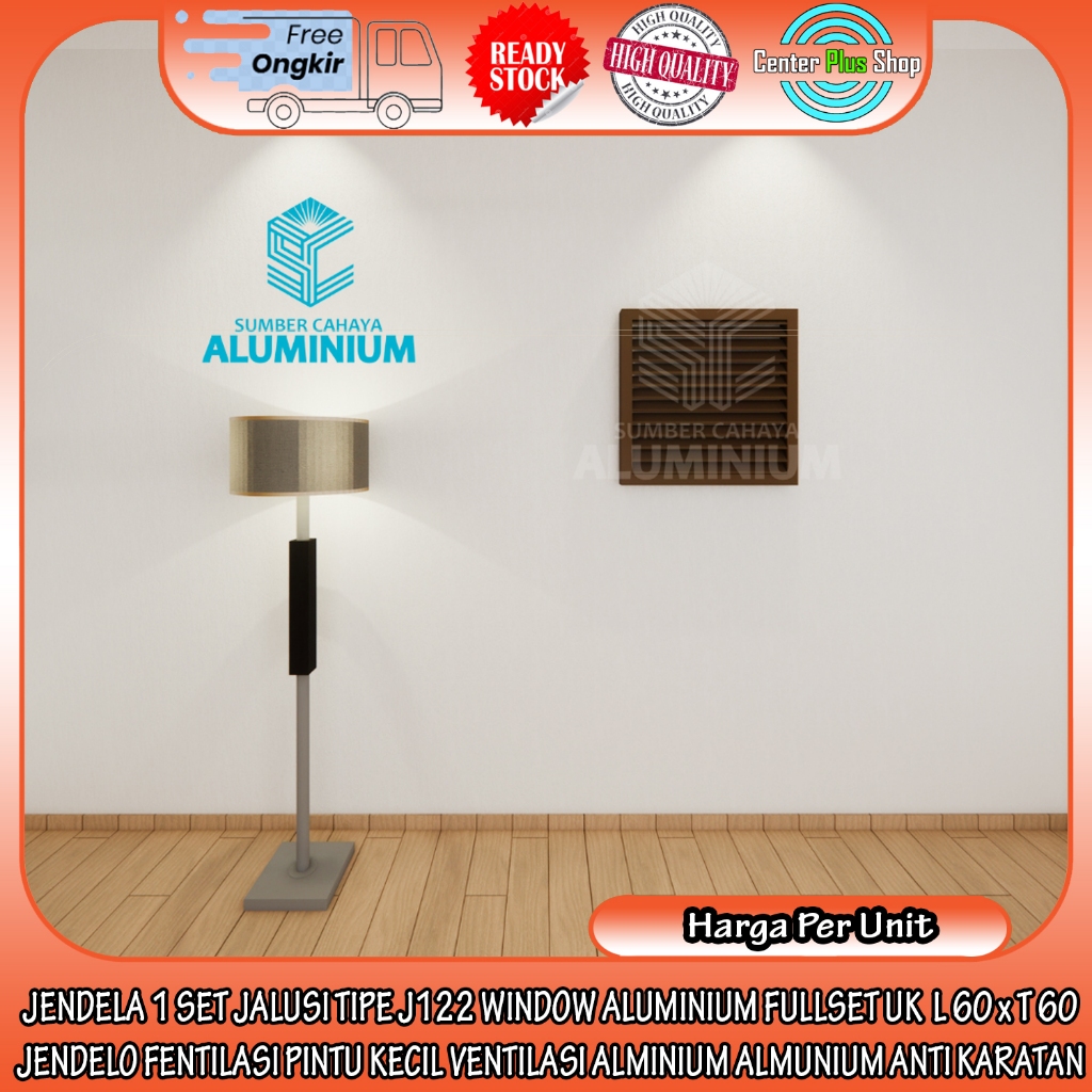 [INSTANT] JENDELA JALUSI TIPE J122 UKURAN L 60 x T 60 CM ALUMINIUM SCA ALUMINIUM WINDOW JENDELO LAWA
