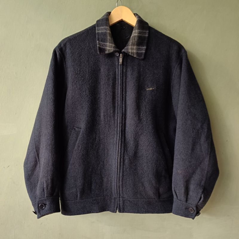 JAKET CROCODILE WOOL CASUAL KERAH MOTIF TARTAN JAKET WOOL CASUAL WOOL