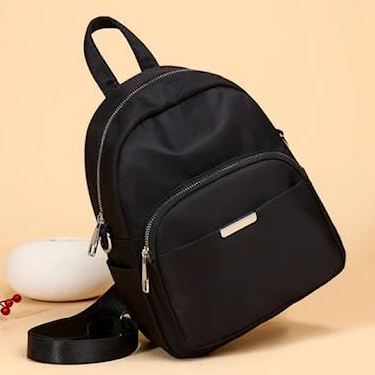 TERLARIS TAS RANSEL WANITA CEWEK KOREA HITAM ELEGAN PREMIUM KEKINIAN BAHAN KANVAS