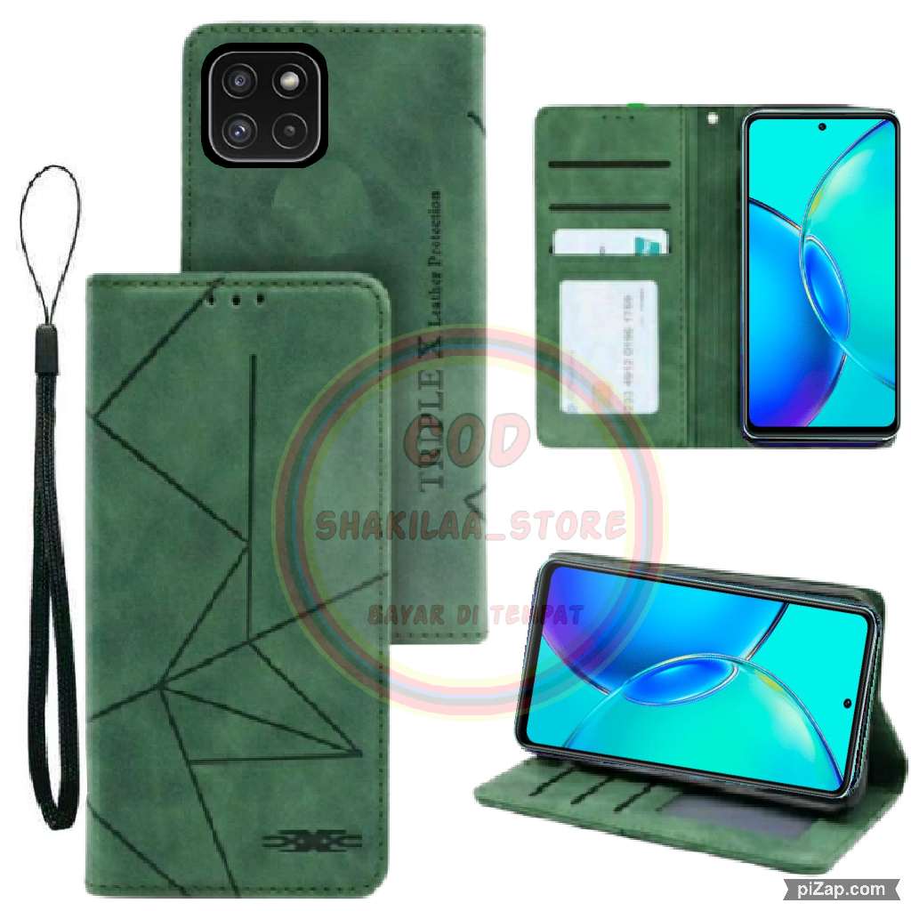 CASE HP SAMSUNG A22 5G CASING DOMPET FLIP MOTIF COVER LEATHER-SARUNG HP