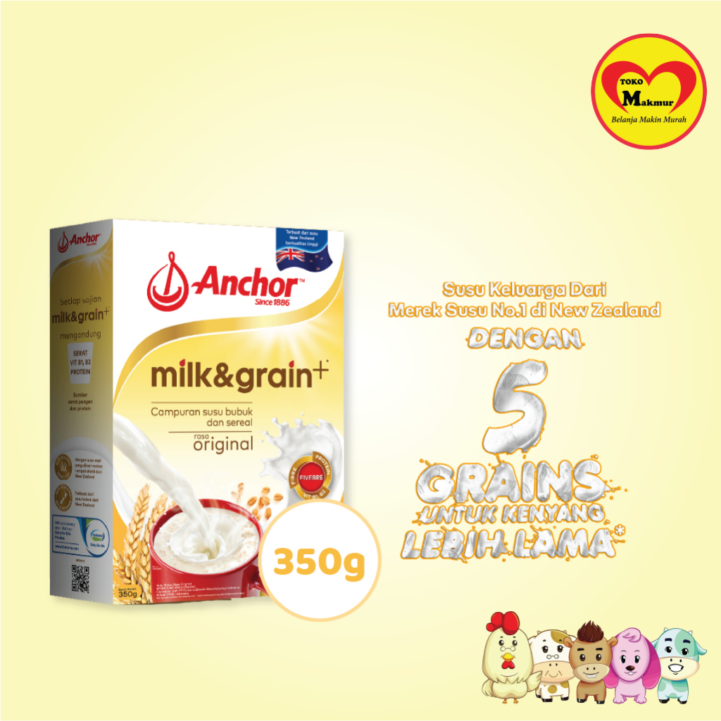 

Anchor Milk & Grain Original 350Gr / Toko Makmur Gresik