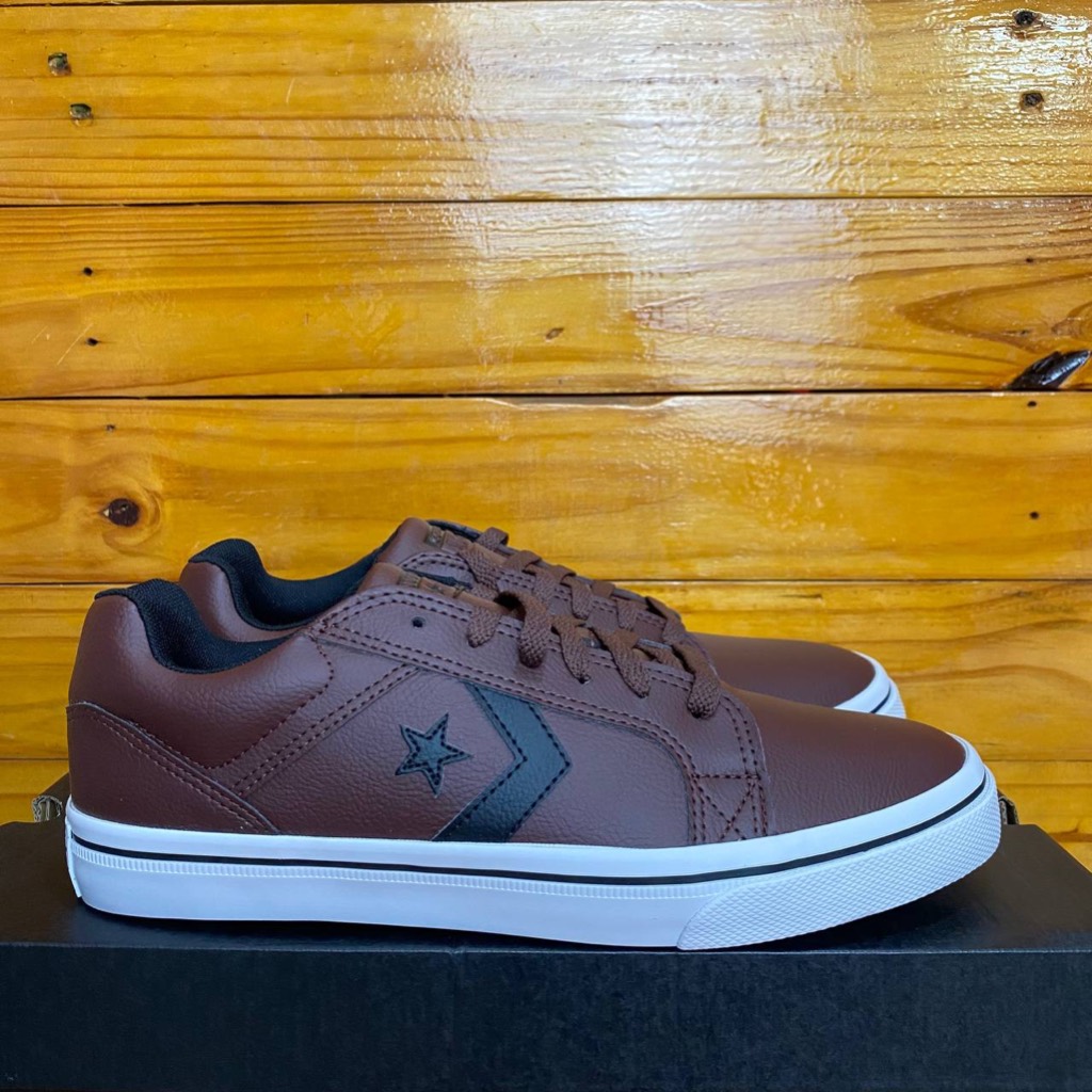 SEPATU CONVERSE ORIGINAL 100% CONVERSE ELDISTRO 2.0 OX A05385 EARTH BLACK LEATHER KULIT ORIGINAL COD