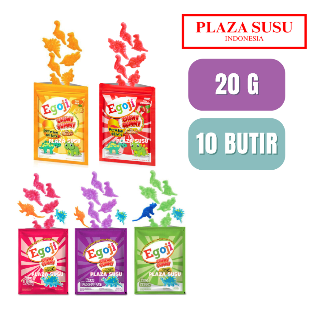 

EGOJI CHEWY GUMMY 20 G SACHET EGOJI PERMEN KUNYAH VITAMIN ANAK