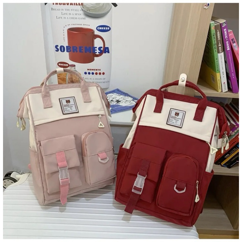 Tas Ransel Remaja Bagpack Wanita Traveling Ramsel Cewek Multifungsi Back Pack Anak Perempuan Tad Ran