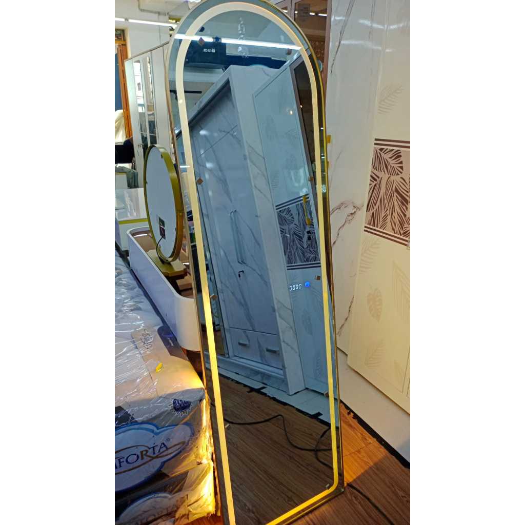 standing mirror full body aesthetic cermin rias lampu murah promo malang