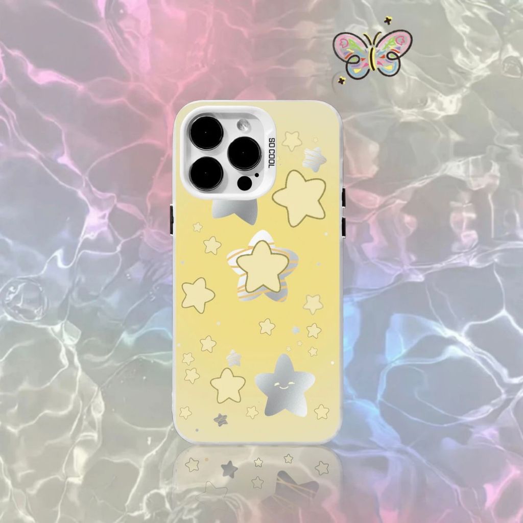 Premium Matte Hard Hologram Case Aesthetic Casing STAR Compatible For Iphone 7 8 7+ 8+ X Xr 11 12 13