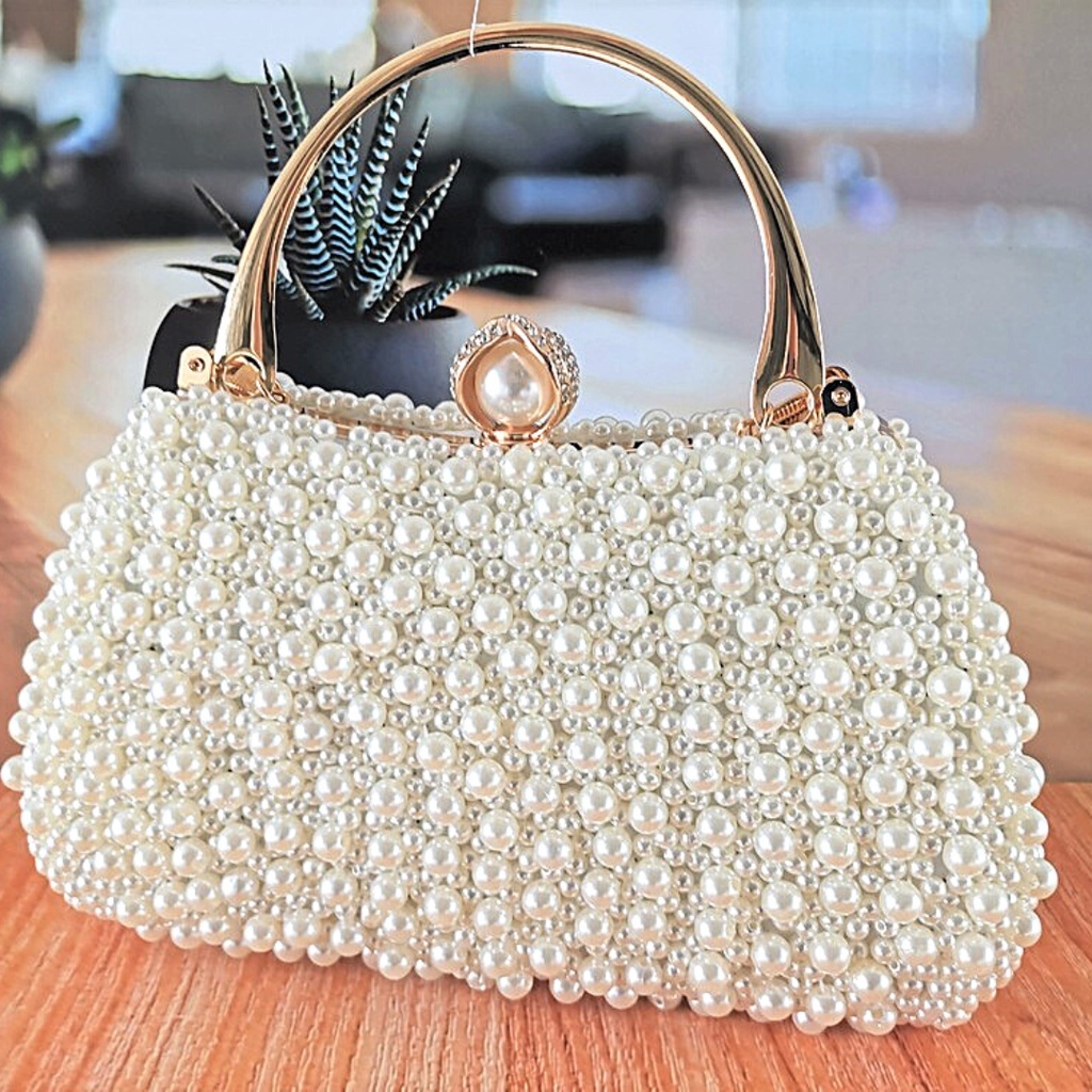 TAS PEARL ASLI MUTIARA ASLI TAS PESTA ORIGINAL PEARL MEWAH GLAMOR